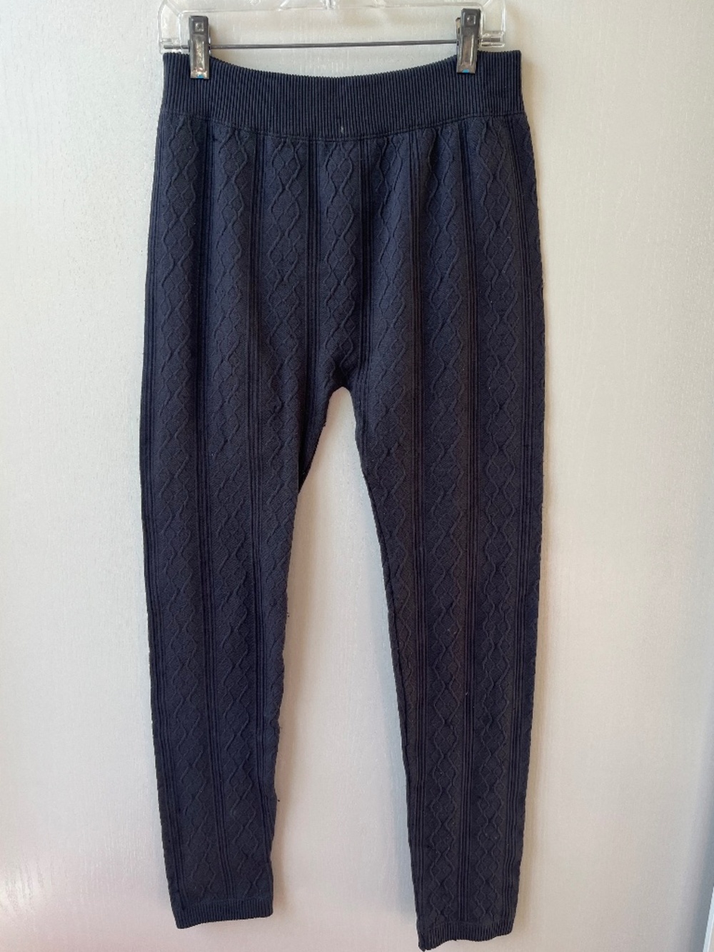 Grey Patterned Fleece Leggings, Aeropostale, size M